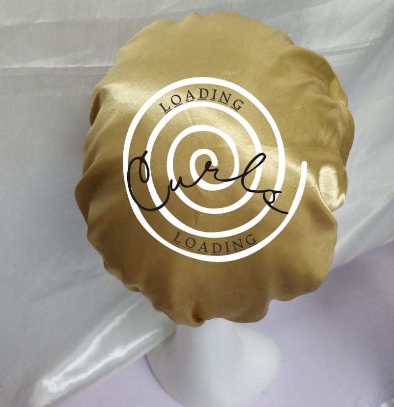 "Curls Loading" Adjustable Satin Bonnet (Reversible)